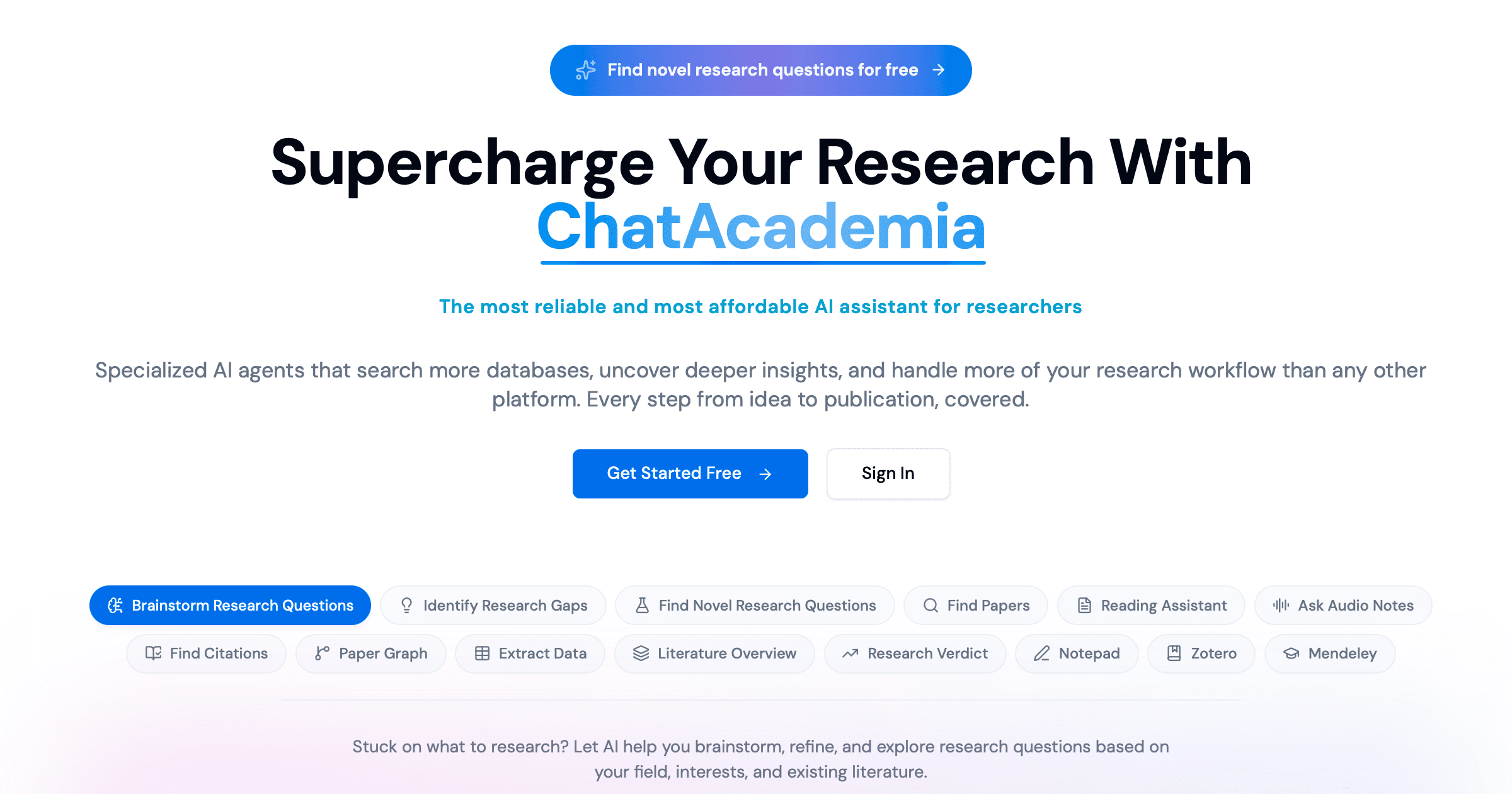 ChatAcademia product preview